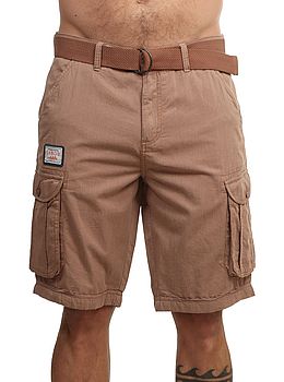 Oxbow Orpek Striped Cargo Shorts Chocolate