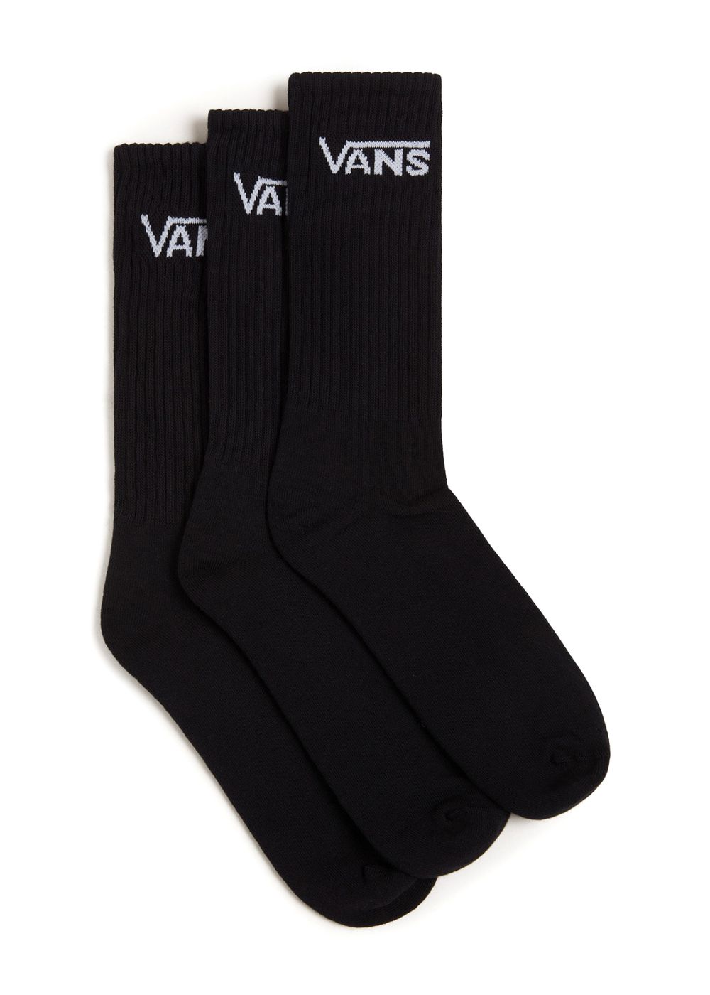Vans Classic Crew 3 Pack Socks Black Uk8.5-Uk12
