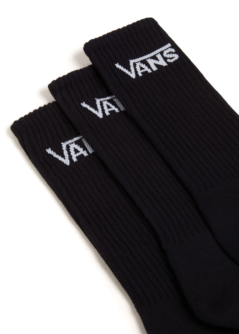 Vans Classic Crew 3 Pack Socks Black Uk8.5-Uk12