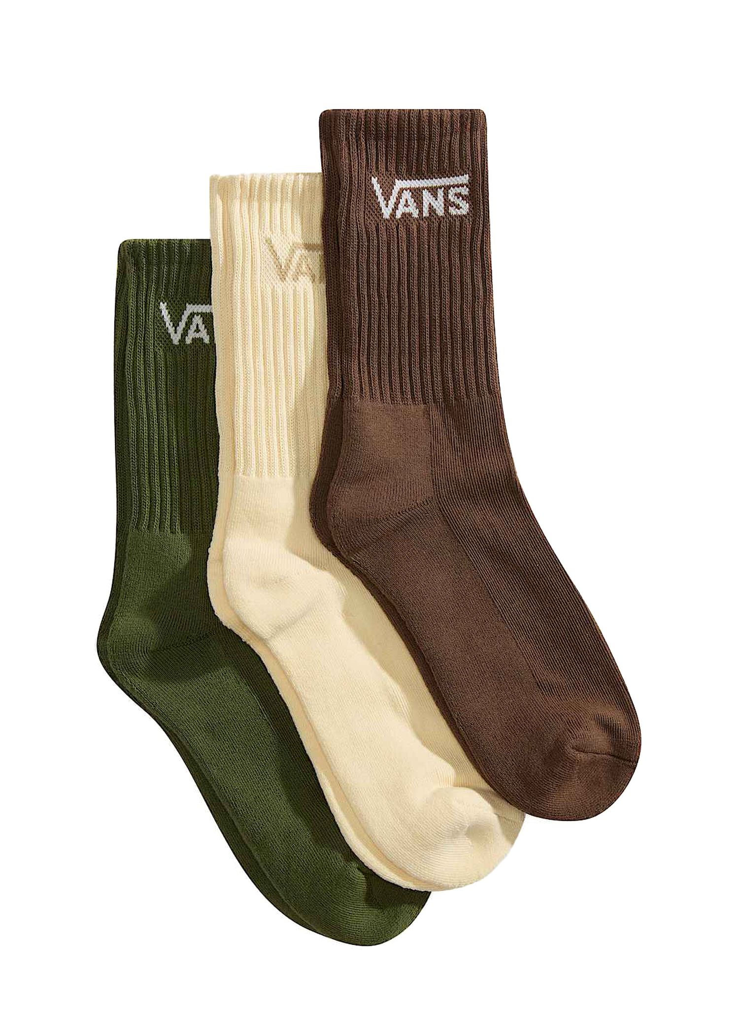 Vans Classic Crew 3 Pack Socks Green Balsam