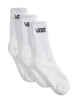 Vans Classic Crew 3 Pack Socks White