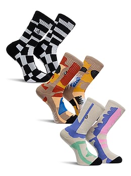 Volcom Print Mixer 3 Pack Socks Multi