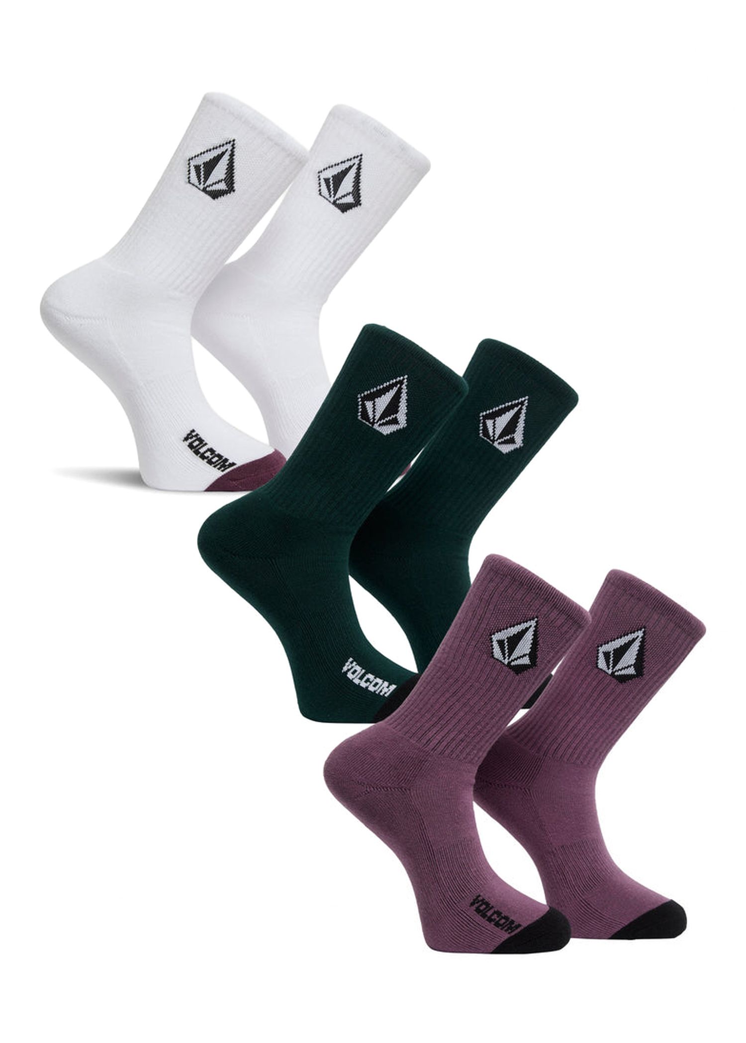 Volcom Full Stone Mix 3 Pack Socks Multi