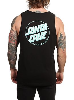 Santa Cruz Partial Dot Tank Black Mint