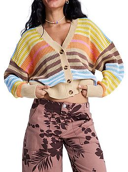 Roxy Cosmic Coast Stripes Cardigan Coconut Milk