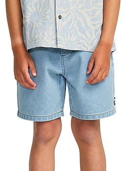 Billabong Boy Larry Cord Denim Short Bleach