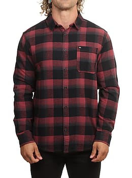 Quiksilver Motherfly Plaid Shirt Oxblood Red