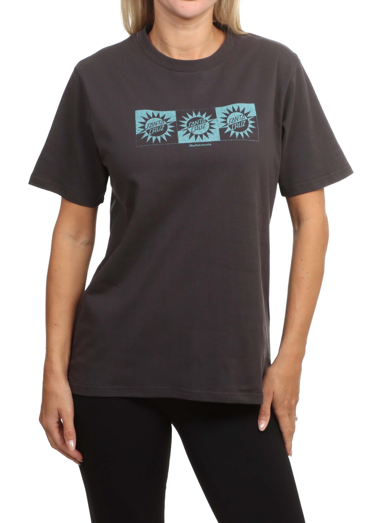 Santa Cruz Sun Up Front Tee Black Wash