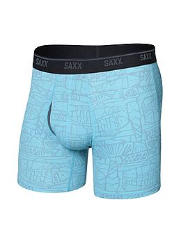 Saxx Quest Quick Dry Mesh Boxers Tile Fish Sea