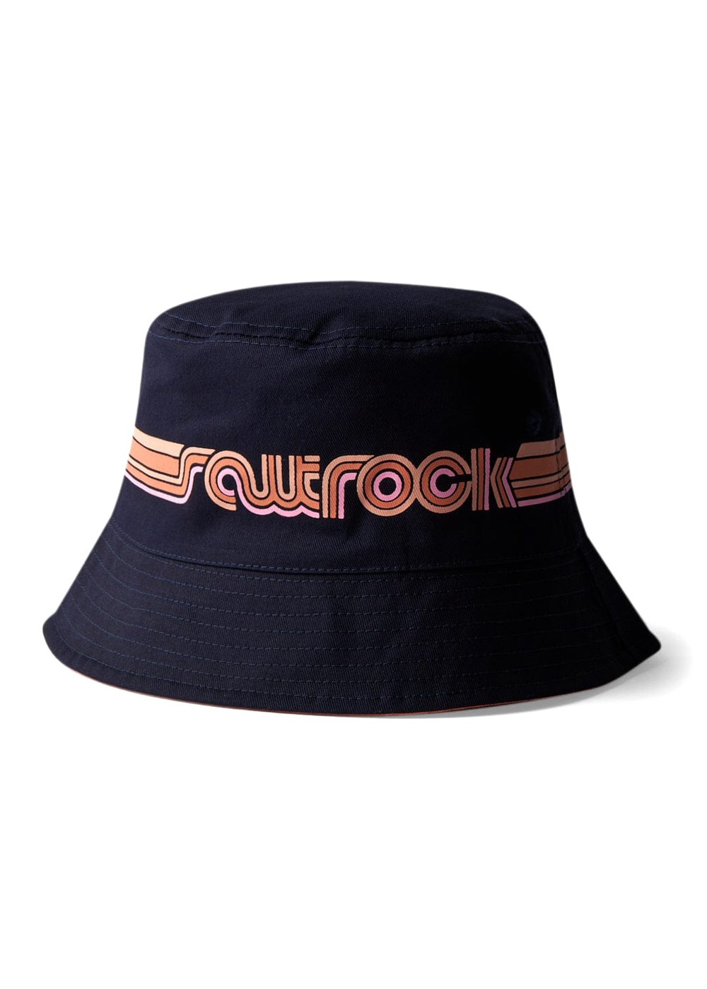 Saltrock Retro Stripe Bucket Hat Dark Grey