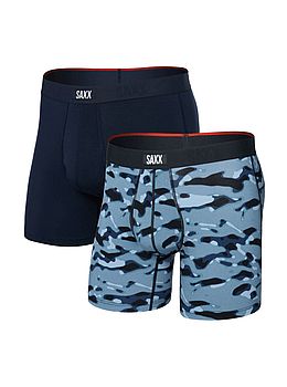 Saxx Vibe Xtra Soft 2 Pack Boxers Camo Navy