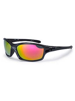 Bloc Daytona Sunglasses Shiny Black/Red Mirror