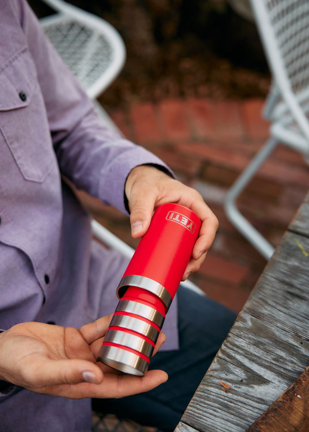 Yeti Rambler Shot Glasses Rescue Red