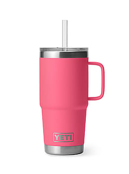 Yeti Rambler 25oz Straw Mug Tropical Pink