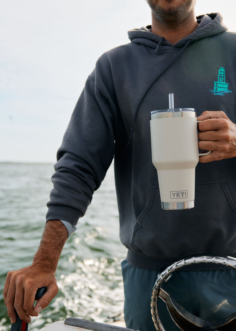 Yeti Rambler 35oz Straw Mug Cape Taupe