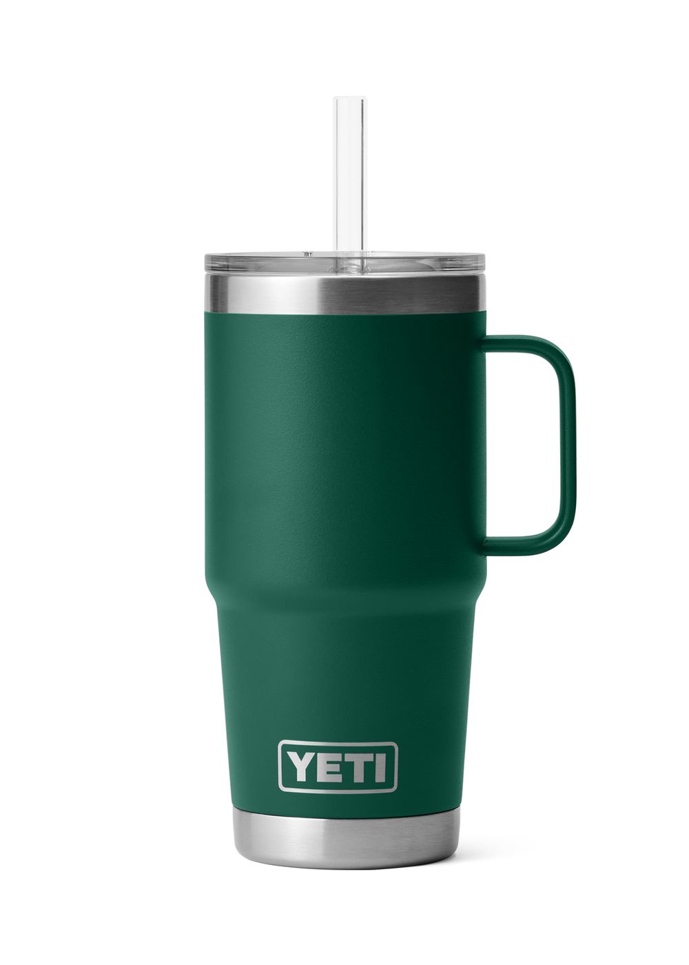 Yeti Rambler 25oz Straw Mug Black Forest Green