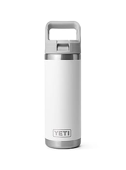 Yeti Rambler 18oz Colour Straw Bottle White