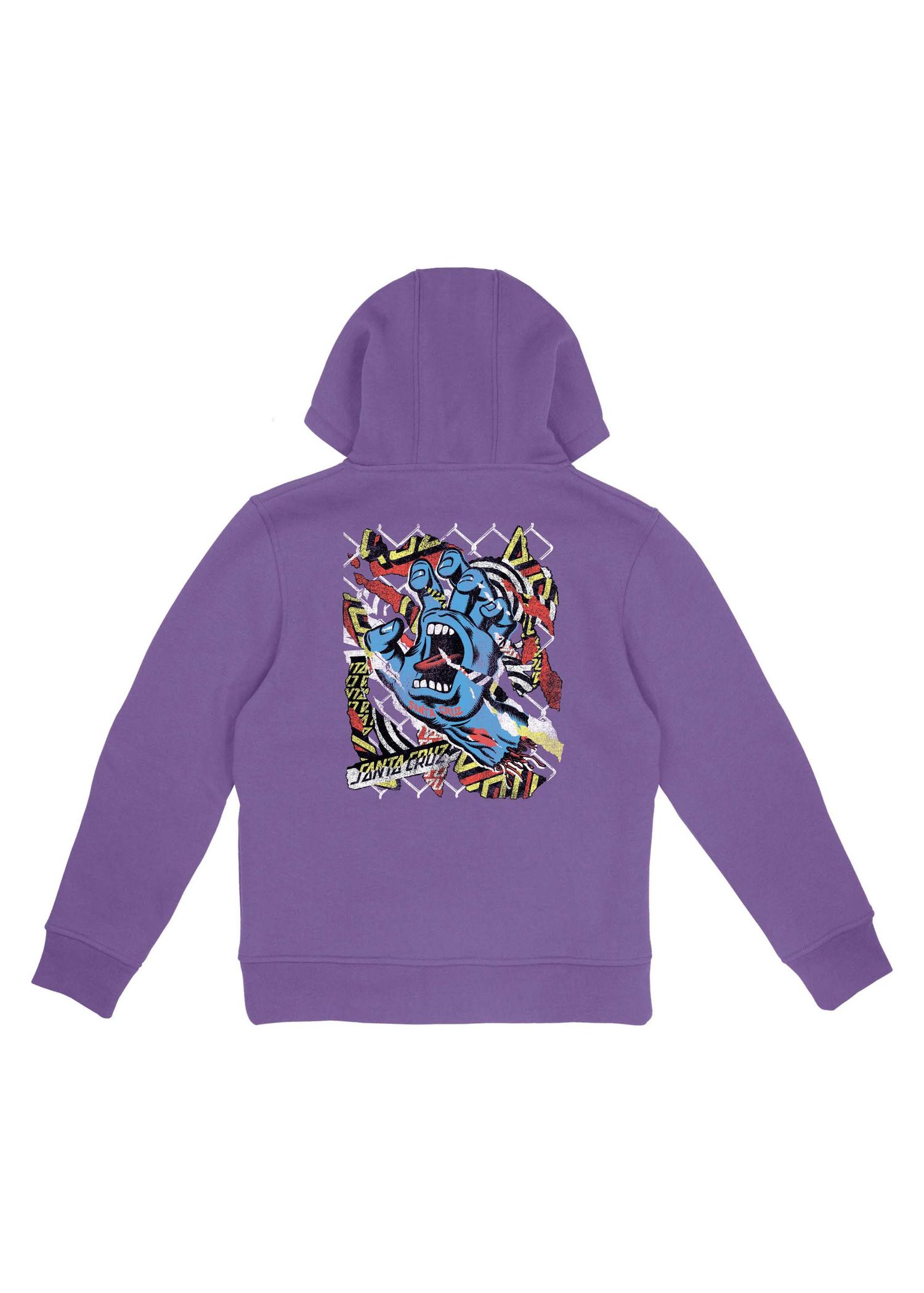 Santa Cruz Boys Damaged Hand Hoodie Purple