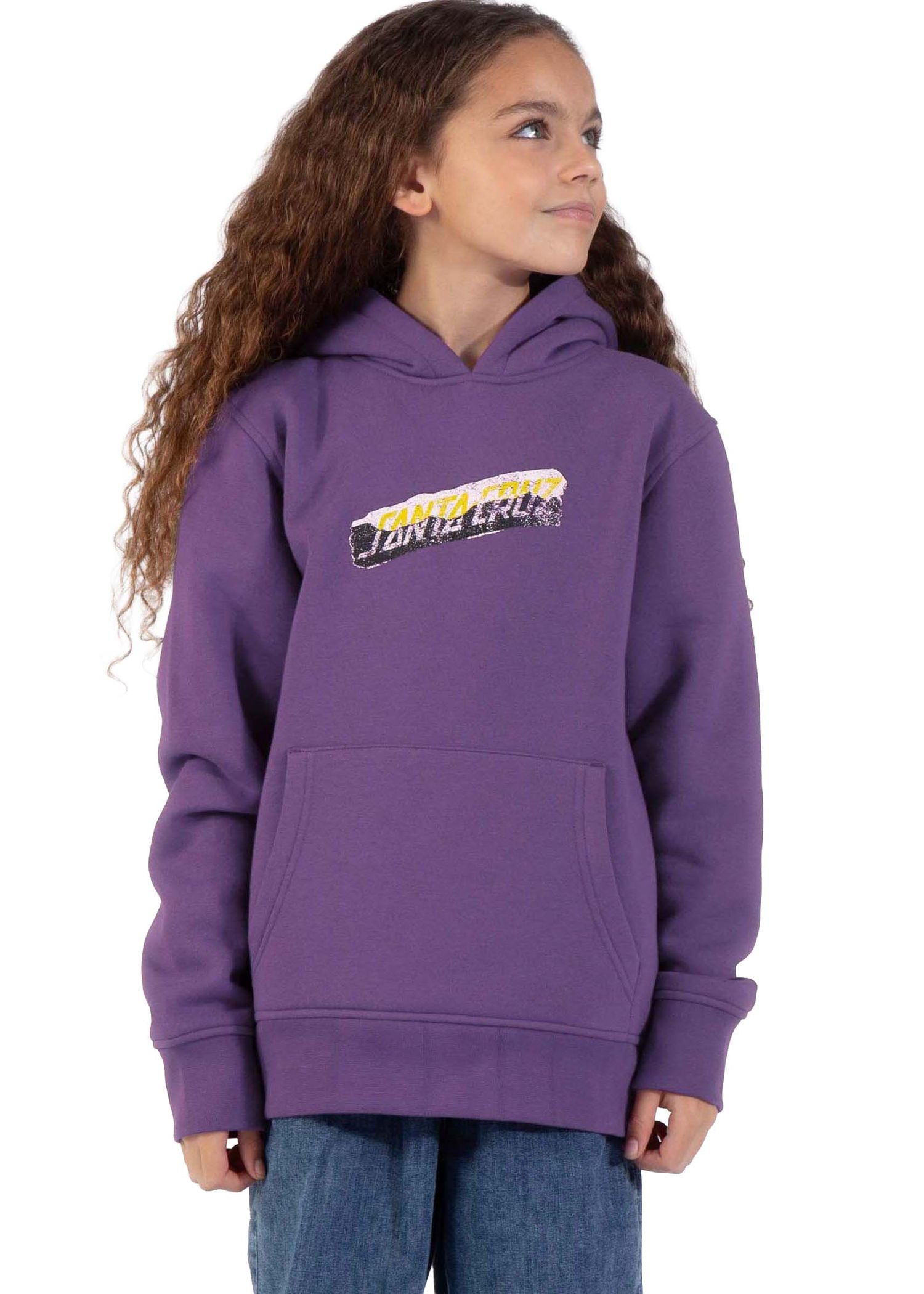 Santa Cruz Boys Damaged Hand Hoodie Purple