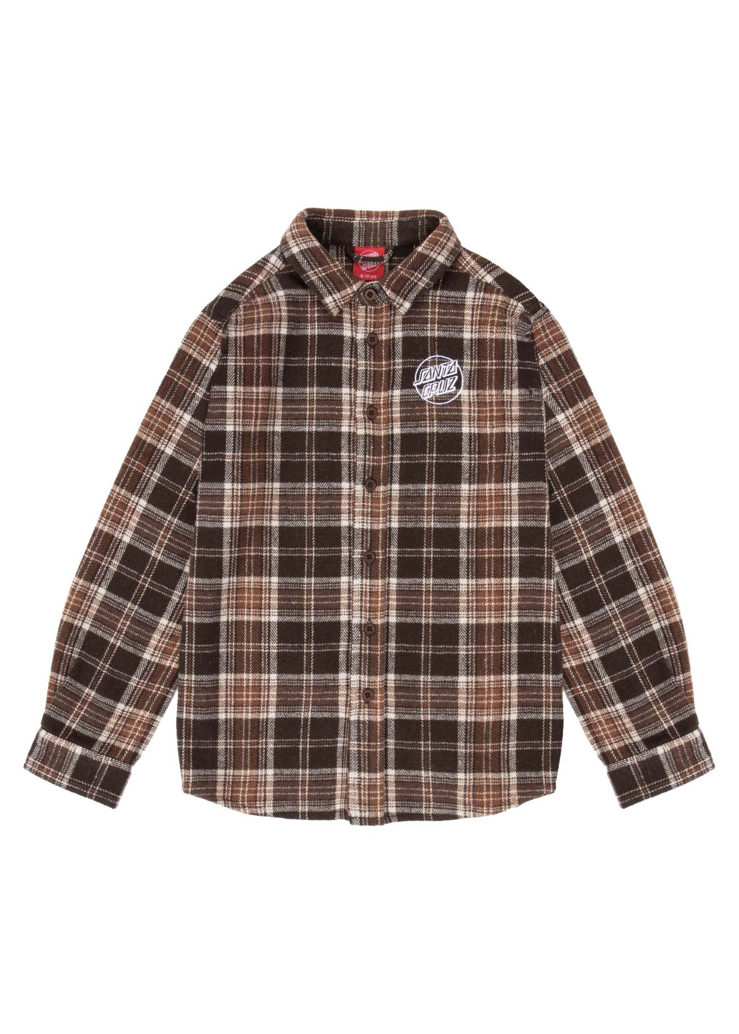 Santa Cruz Boys Chopper Shirt Brown Check