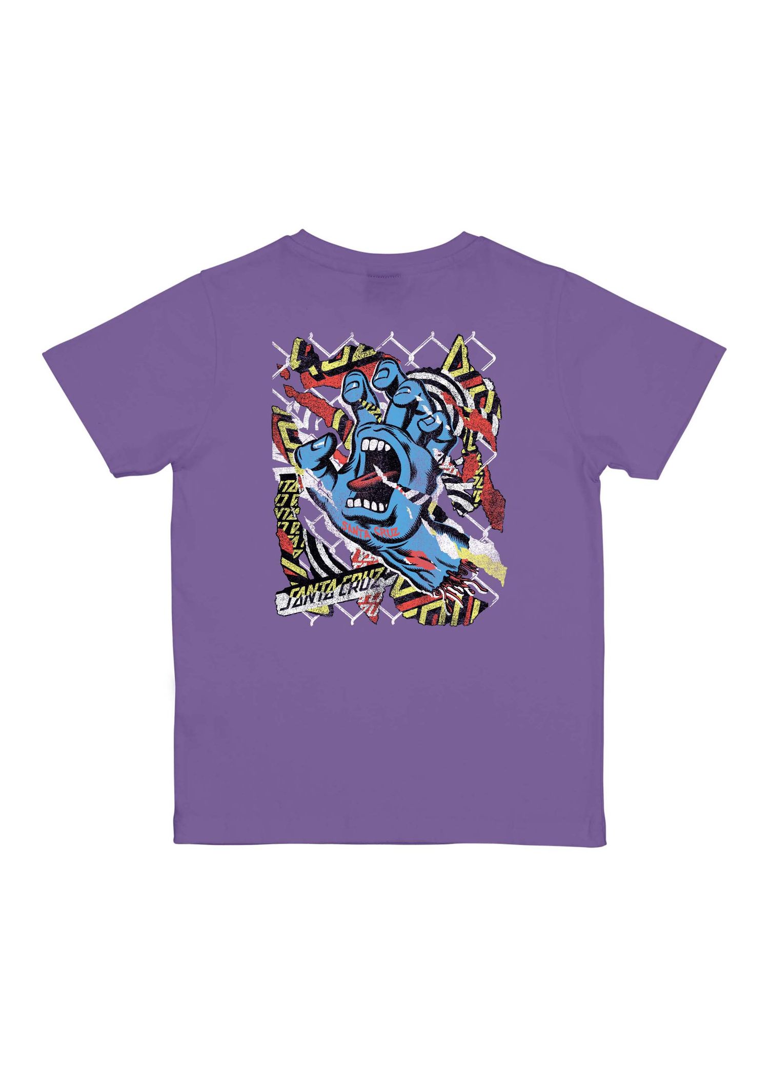 Santa Cruz Boys Damaged Hand Tee Purple