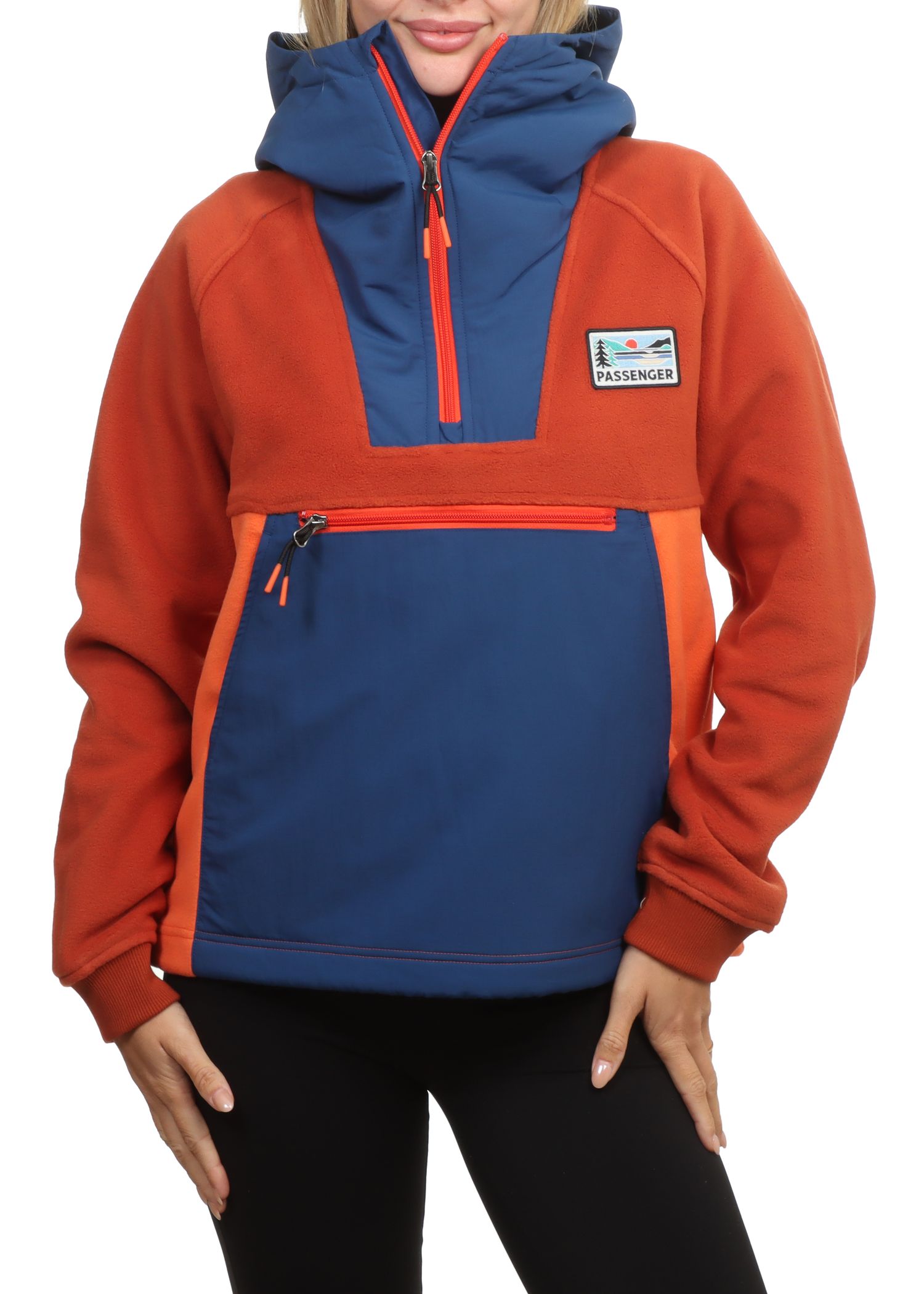 Passenger Alexander Hooded Polar Fleece Rust