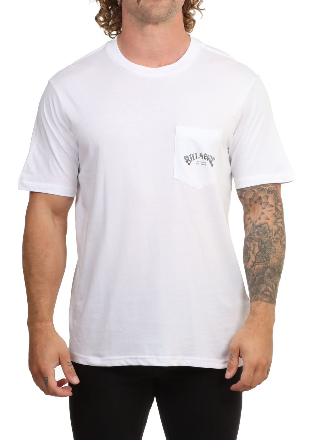 Billabong Stacked Arch Pocket Tee White
