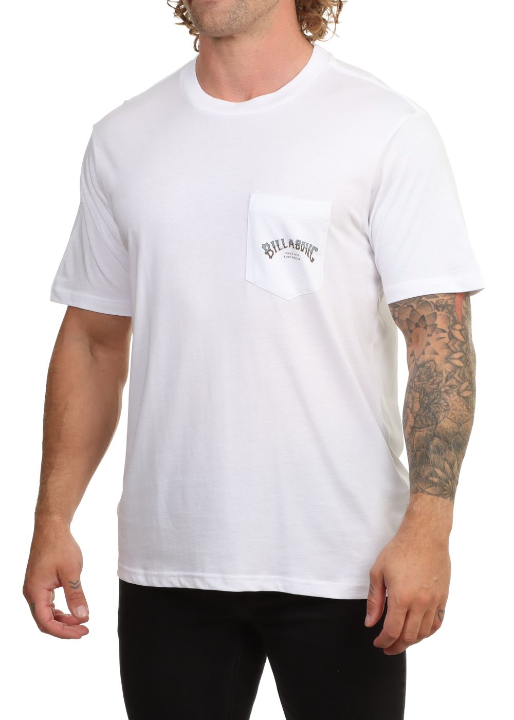 Billabong Stacked Arch Pocket Tee White