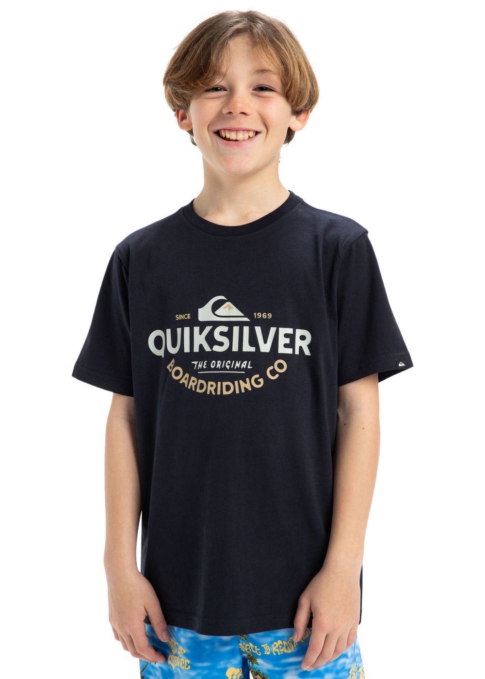 Quiksilver Boys Typed Out Tee Dark Navy