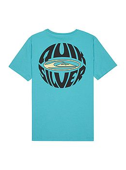 Quiksilver Boys Quik Globe Tee Aqua