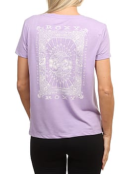 Roxy Laguna Green V Neck Tee Viola