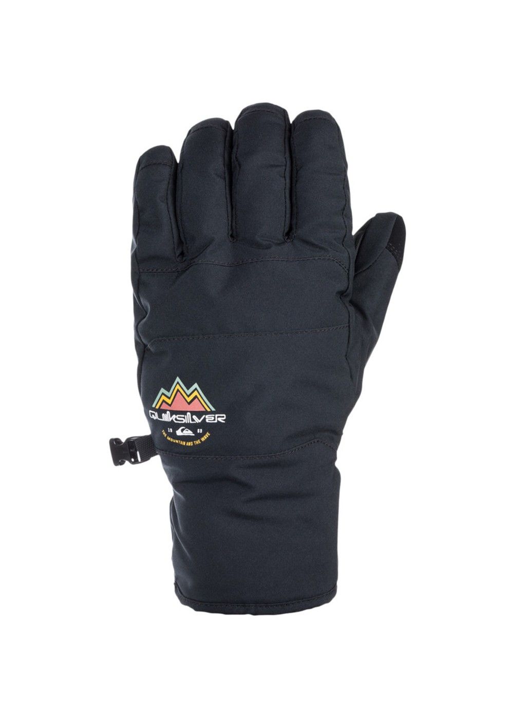 True Black Quiksilver Cross Snow Gloves