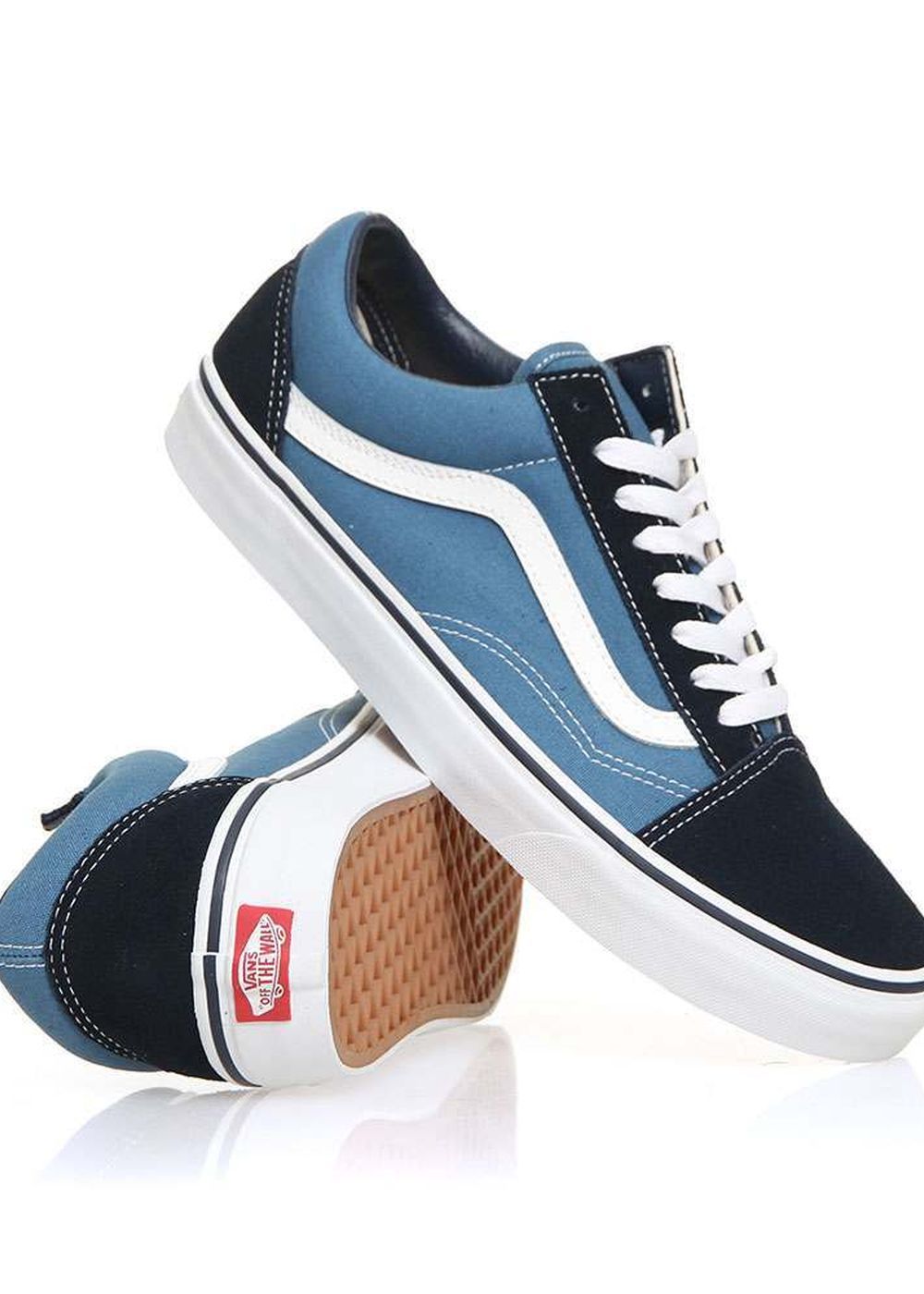 vans off the wall shoes black and blue