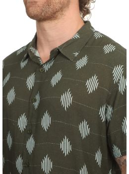 Lost Sumatra Woven Shirt Dark Green
