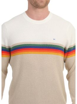 Outerknown Nostalgic Sweater Oatmeal Rainbow