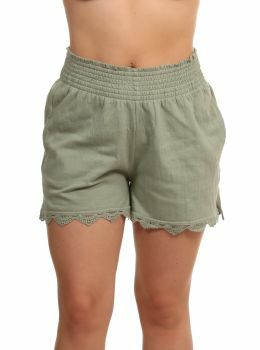 ONeill Smocked Shorts Lily Pad