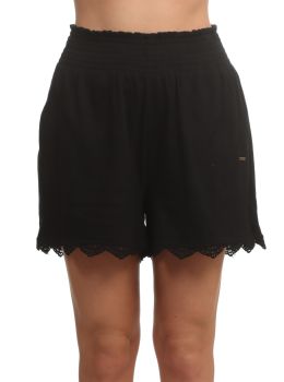 ONeill Essentials Ava Smocked Shorts Black Out