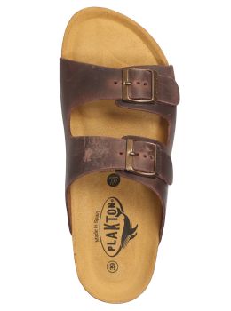 Plakton Malaga Leather Sandals Brown