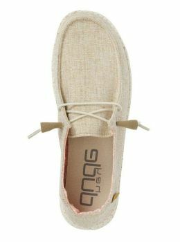 Hey Dude Wendy Chambray Shoes White Nut
