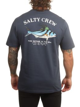 Salty Crew Rooster Premium Tee Harbor Blue