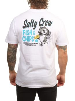 Salty Crew Fish And Chips Premium Tee White
