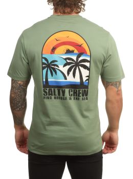 Salty Crew Beach Day Premium Tee Sage Green