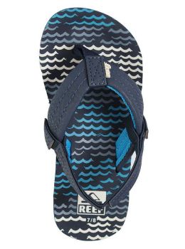 Reef Boys Little Ahi Sandals Blue Horizon Waves