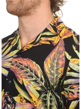 ONeill Print Shirt Black Tropical Flower