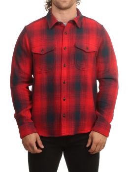Outerknown Blanket Shirt Safety Red Plaid
