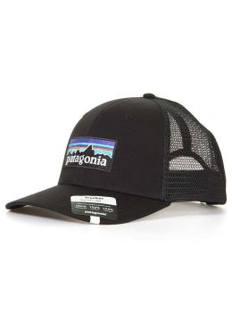 Patagonia P6 Logo Trucker Cap Black