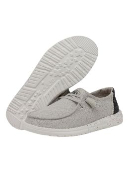 Hey Dude Wendy Woven Shoes Light Grey