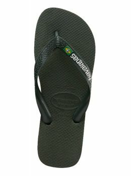 Havaianas Brasil Logo Sandals Green Olive