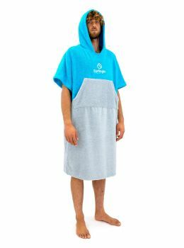 Surflogic Towel Changing Robe Poncho Cyan/Grey