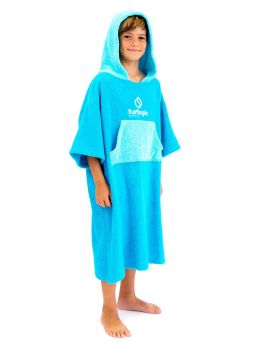 Surflogic Kids Towel Changing Robe Poncho Cyn/Turq